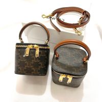 #celine  New Celine Mini Vanity TAN ขนาด 4x3x4 นิ้ว (9.5x8x9 cm.) MB-323งานแท้ ส่งฟรี