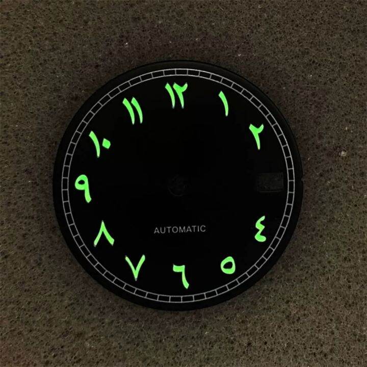 28-5mm-arabic-numerals-green-luminous-watch-dial-fits-for-nh35-nh36-4r-7s-movement-watch-accessories