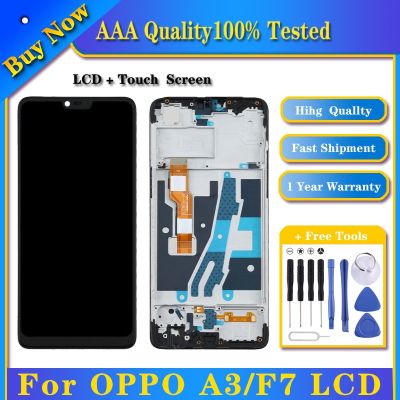 6.23 Original For Oppo F7 LCD CPH1819 Display Touch Screen Digitizer Assembly Replacement For Oppo A3 Lcd PADM00 Phone Parts