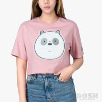 DOSH WOMENS CROPPED T-SHIRTS  WE BARE BEARS เสื้อยืดทรงครอป ผู้หญิง DBBWT1024-PI