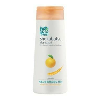 SHOKUBUTSU ครีมอาบน้ำ โชกุบุสซึ โมโนกาตาริ สูตรผิวใสกระจ่าง เปล่งปลั่งมีชีวิตชีวา ( Orange Peel Oil ) 200 มล.