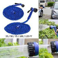 50ft-125FT Garden Hose ขยายได้ Magic ท่อน้ำแบบยืดหยุ่น EU ท่อพลาสติกท่อท่อสเปรย์ปืนรดน้ำสเปรย์ล้างรถ-asdqwwekllw