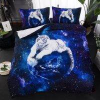 【hot】┅ Reactive Printing Tiger Sets Cartoon Anima 3 Piece Duvet Cover Set Ropa De Cama 3d Bed Hot F35V