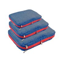 Nylon Travel Compression Packing Cubes Double Layer Portable Pouch Waterproof Storage Bags for Clothes Shoes Suitcases Bag