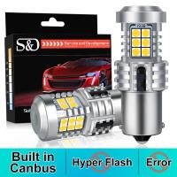 2x Canbus Error Free LED Bulbs 1156 BA15S P21W LED BAU15S PY21W Lamp Car Turn Signal Light Amber 12-24V 21W 3030 NO hyper flash Bulbs  LEDs HIDs