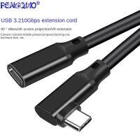 Elbow Type-C extension cable C male to C female USB3.2 data cable docking station computer adapter cable VR connection cable