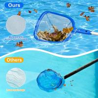 Pool Filter Pool Cleaning Tools with Telescoping Aluminum Pole and Nylon Medium Fine Mesh Cleaning Tool to Remove Leaves and Debris