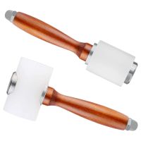 2 Pcs Leather Carving HammerNylon Wood Handle HammerCarving Hammer Mallet For DIY Stamping Sew Leather Cowhide Tool