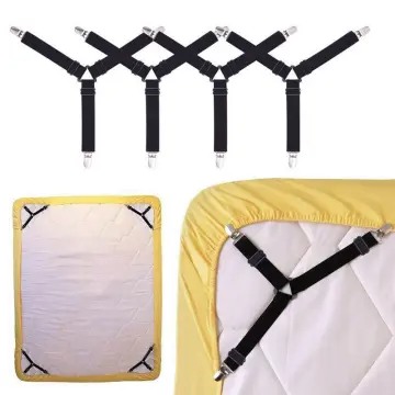 1pc Bed Sheet Clip, Bedding Accessory, 6 Way Cross Sheet Clips Suspenders  Band, Bed Sheet Holder Strap, Elastic Mattress Clip, Adjustable Sheet  Fastener