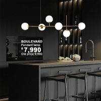 Dento โคมไฟแขวนเพดาน รุ่น BOULEVARD-W ขั้ว 6xE27 สีทอง MD-1105W