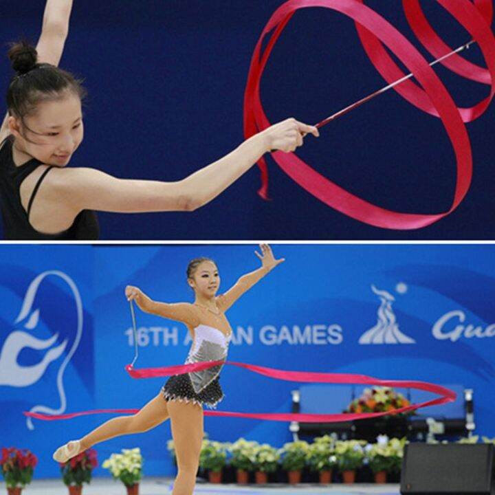 BETTERFORM 10 Colors Rainbow Stick Twirling Rod Gymnastics Ribbon