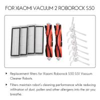 6 X Side Brush + 4 X Hepa Filter + 2 X Main Brush For Xiaomi Vacuum 2 Roborock S50 Mi Robot Vacuum Cleaner Parts Accessory