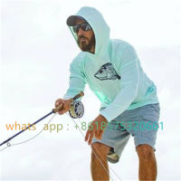 ฤดูร้อนตกปลาเสื้อผ้าผู้ชายแขนยาว hoodie เสื้อตกปลา camisa de pesca UV Protection hoody เสื้อกันหนาว UV Protection shire T