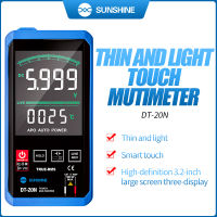 SUNSHINE DT-20N มัลติมิเตอร์แบบดิจิตอลหน้าจอสัมผัสความแม่นยำสูงอัตโนมัติเครื่องวัดความต้านทานกระแสไฟตรง DC