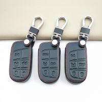 ㍿✵ 5 Buttons 3 Styles Leather Car Key Cover For Jeep Grand Cherokee Transformers 2014 2015 Chrysler 300C Remote Control Accessories