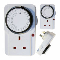 24 Hour Mains Plug In Timer Switch Time Clock Socket UK Timer Switch With Listed Relay Inside And Countdown Time Function