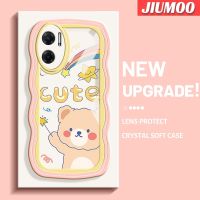 เคส JIUMOO สำหรับ Xiaomi ไมล์ MI Redmi Xiaomi 10 5G Note 11E 5G Redmi 11 Prime เคสการ์ตูนหมีสายรุ้งดีไซน์ใหม่ Colour เวฟ Border กันกระแทกแบบใสนิ่มเคสมือถือเคสโปร่งใสลายกล้องถ่ายรูปสร้างสรรค์ซิลิกาเจลฝาครอบป้องกัน