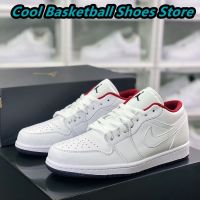 Original J 1 GS "White Red" Low Cut Basketball Shoes Casual Sneakers for Men Women