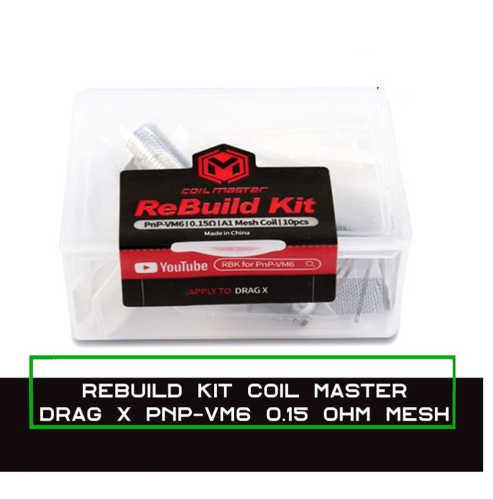 Coil Master RBK for PnPVM6 Mesh Coil 0.15 ohm Drag X S rbk master rbk