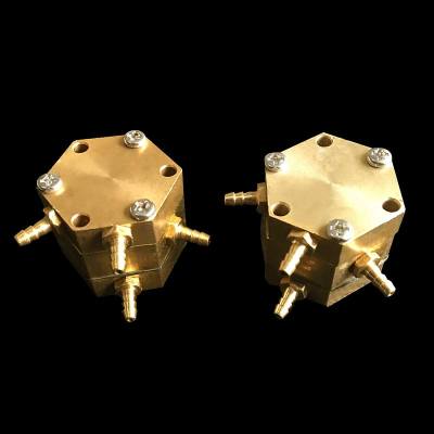 Dental Hexagonal Water Air Valve 3Mm Copper 4 Connectors  Dental Chair Unit Single Air Control Valve High Quality