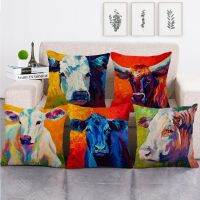 【hot】◆☞☸ Pillowcase Painting Cotton Pillows for Room Outdoor Covers Bed Sofa