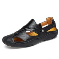 CODyx648 Mens Leisure Cow Leather Sandals Breathable Beach Sandals 2 Colors