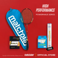 MatchPlay [Free SHUTTLECOCK + GRIP] POWERHAUS Racquet Series ไม้แบด 4u ฟรี ลูกแบดขนห่าน + กริปพันด้ามไม้แบด ส่งฟรี!!