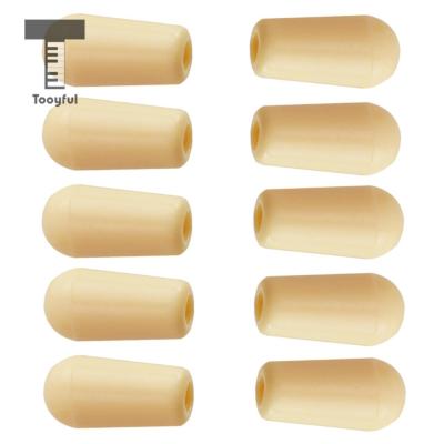 ：《》{“】= 10 Pieces Plastic 3-Way Toggle Switches Knobs Cap For LP Electric Guitar Replacement Parts 4Mm Beige