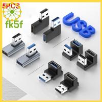 FK5F คอนเนคเตอร์ต่อขยายคอมพิวเตอร์แล็ปท็อป90องศา5ชิ้น USB 3.0ตัวเมียถึงตัวผู้อะแดปเตอร์ OTG ตัวแปลง10Gbps