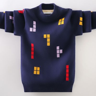 Childrens Sweater Winter Boys Clothing O-Neck Knitting Pullover Sweater Kids Clothes Winter Keep Warm Childrens Clothing