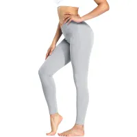 Womens Solid Color Yoga Sports Fitness Leggings Nine Points Pants