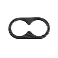 Car Carbon Fiber Rear Seat Water Cup Holder Decoration Frame Cover Trim Fit for 2022 2023