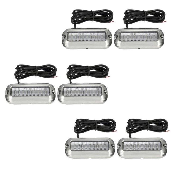 2Pcs 27 LED Stainless Steel Boat Transom Light Underwater Pontoon