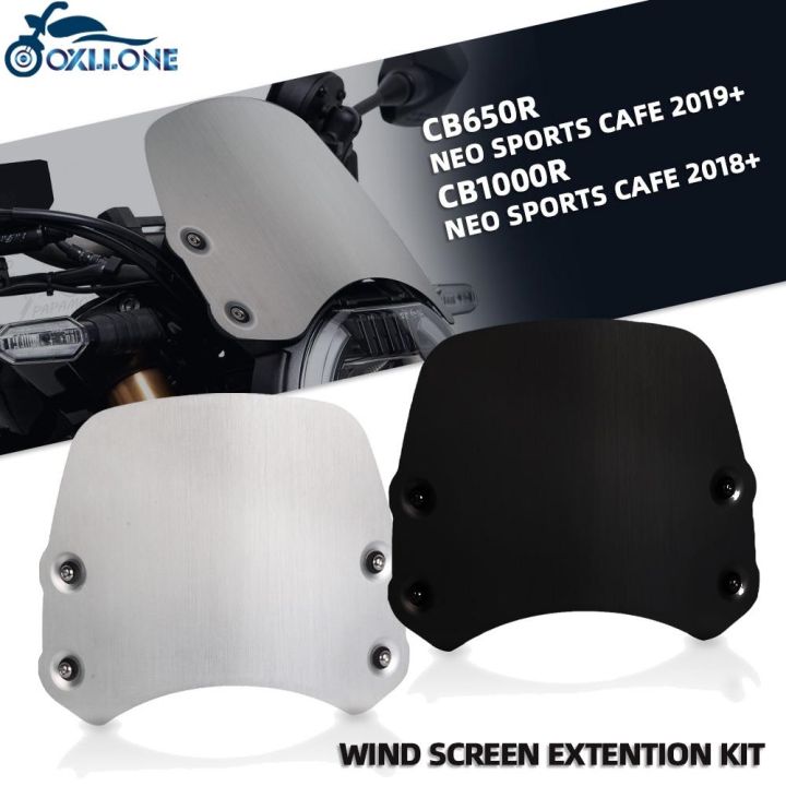 motorcycle-aluminum-windshield-wind-screen-extention-for-honda-cb650r-cb-650r-cb1000r-cb-1000r-neo-sports-cafe-2018-2019-2020