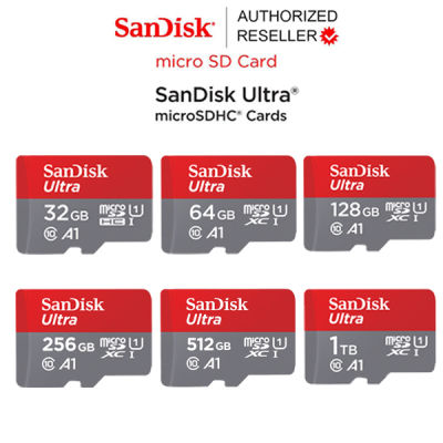 SanDisk Ultra microSDHC, SQUA4 32GB/64/128/256/512/1T C10 A1,Speed 150MB/s* - (SDSQUAB) แซนดิสก์ เมมโมรี่การ์ด ไมโครเอสดี การ์ด MicroSD Card TF Card  SmartPhone โทรศัพท์ มือถือ แท๊บเล็ต ป