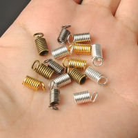 50 ชิ้น/ล็อตฤดูใบไม้ผลิ CRIMP หมวก Stopper Clasps หนัง Fastener End CAPS Connectors สำหรับ DIY สร้อยข้อมือสร้อยคอเครื่องประดับทำ-GEIWH MALL