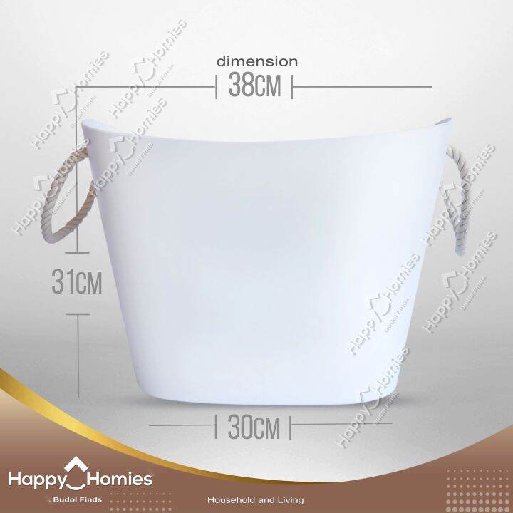 Water Dipper Wood Handle & Bucket/Basket with Rope Handle Set Multi