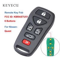 【■】 islwpi Keyecu 6ปุ่ม Entry Remote Car Key Fob สำหรับ Nissan Quest 2004 2005 2006 2007 2009, FCC ID: KBRASTU51