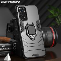 KEYSION เคสเกราะกันกระแทก,สำหรับ Redmi Note 11 11S 11 Pro 5G แหวนตั้งโทรศัพท์ฝาหลังสำหรับ Redmi Note 11 Pro 5G