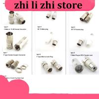 zhilizhi Store 2x TV  RF F female Male to RF Coax F female Plug adapter Connector Socket Terminal Converter video For Antennas Coaxial Aerial