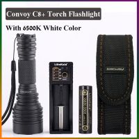 Convoy C8 Plus Luminus SST40 LED 6500K Flashlight Torch For Outdoor Bicycle Lighting Camping SMO Reflector Lantern Flashlight Rechargeable  Flashlight