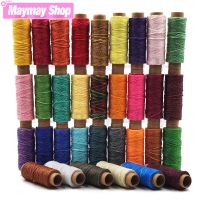 150D 0.8mm Thickness Flat Waxed Cord Waxed Thread Hand Stitching Thread Flat Waxed Sewing Line 12/30/50M For Leathercraft DIY