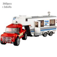 NEW LEGO City Pickup Trailer Truck Caravan Camping Car Building Blocks Classic Vehicle Model Kit Compatible 60182 Bricks Kids Toys Gifts