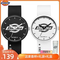 Dickies นาฬิกาคู่ชายและหญิงสายซิลิโคนนักเรียนตรวจสอบยุโรปและอเมริกานาฬิกาควอตซ์ CL-428 Jam Tangan Elektronik