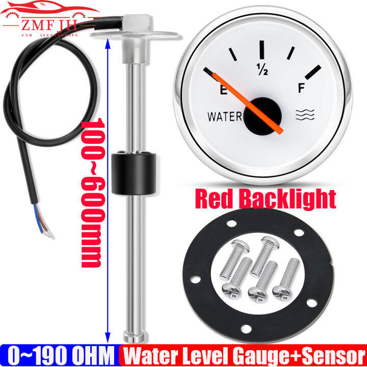 0190Ohm Water Float Sensor Water Level Gauge Red Color LED 52mm Water
