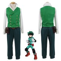 เสื้อฮู้ดมิโดริยะอิซุคุอะนิเมะ My Hero Academia กางเกงเสื้อเสื้อคลุมสีเขียวทั้งชุดสำหรับทุกเพศผู้ใหญ่เด็กฮาโลวีนปาร์ตี้วิกชุดคอสเพลย์ผู้หญิง