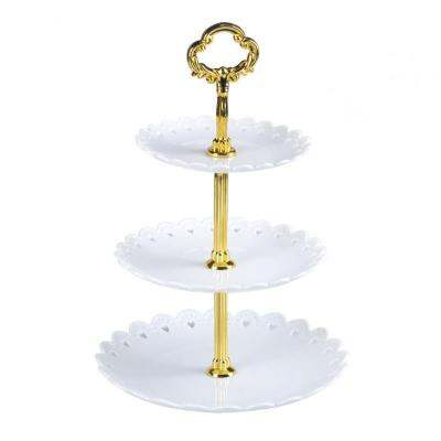 Three-Layer Cake Display Stand Dessert Placement Rack Fruit Plates Party Fruit Platter For Afternoon Tea Birthday Wedding Party