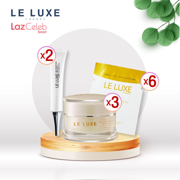 le-luxe-france-absolute-revitalizing-natural-skin-30ml-x-3-กระปุก-ฟรี-6-ซอง-กันแดด-2-หลอด-แอ๊บโซลูท-ครีม