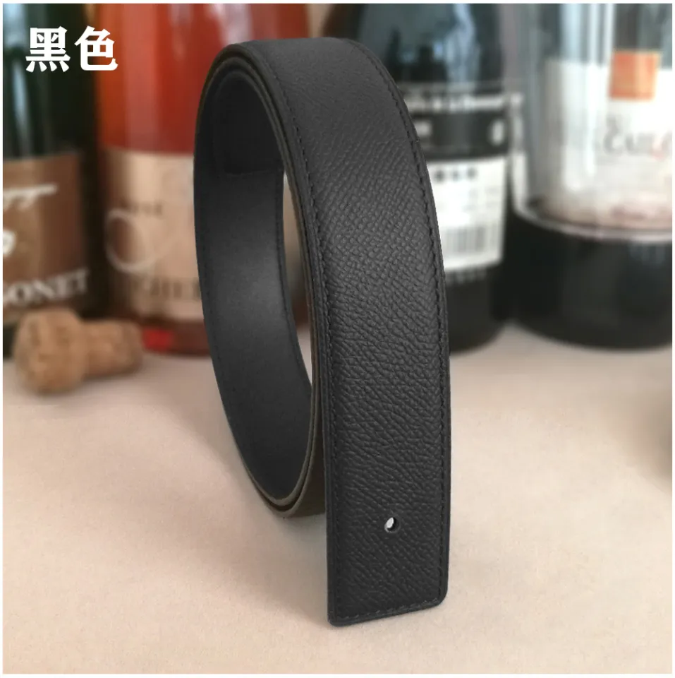 Ultra-thin single belt headless leather belt for men and women 3.2