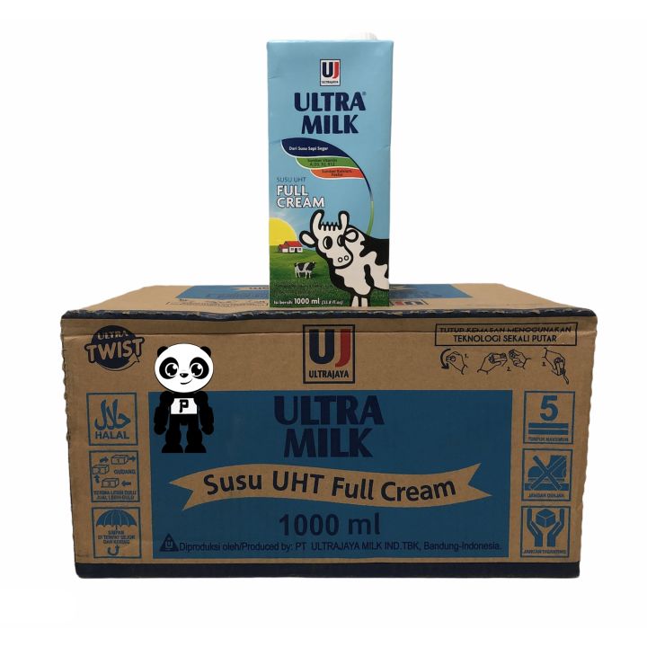 Susu Uht Ultra Milk Full Cream 1 Dus Isi 12 Pack X 1 Liter Plain Lazada Indonesia 0200